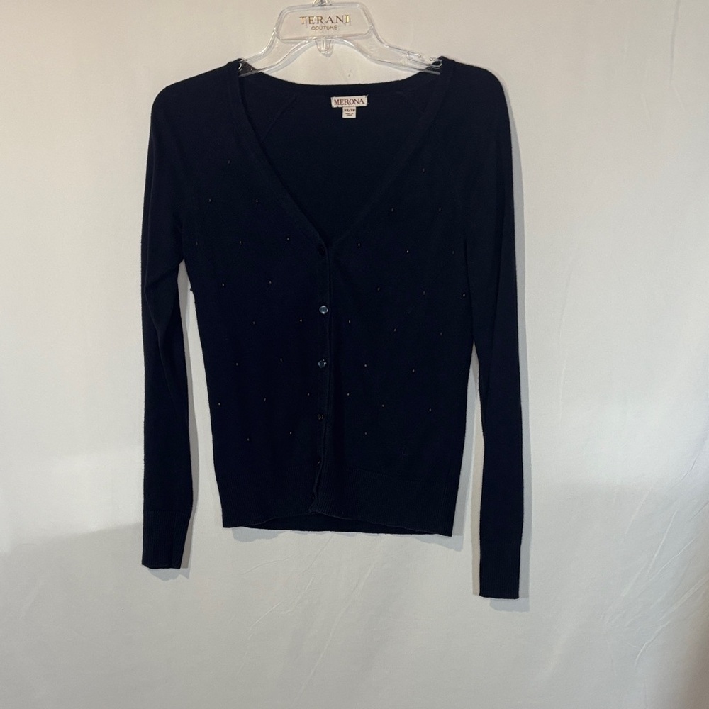 Navy  Cardigan Sweater